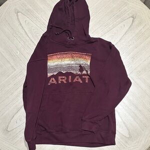Ariat Burgundy Hoodie with Graphic Print